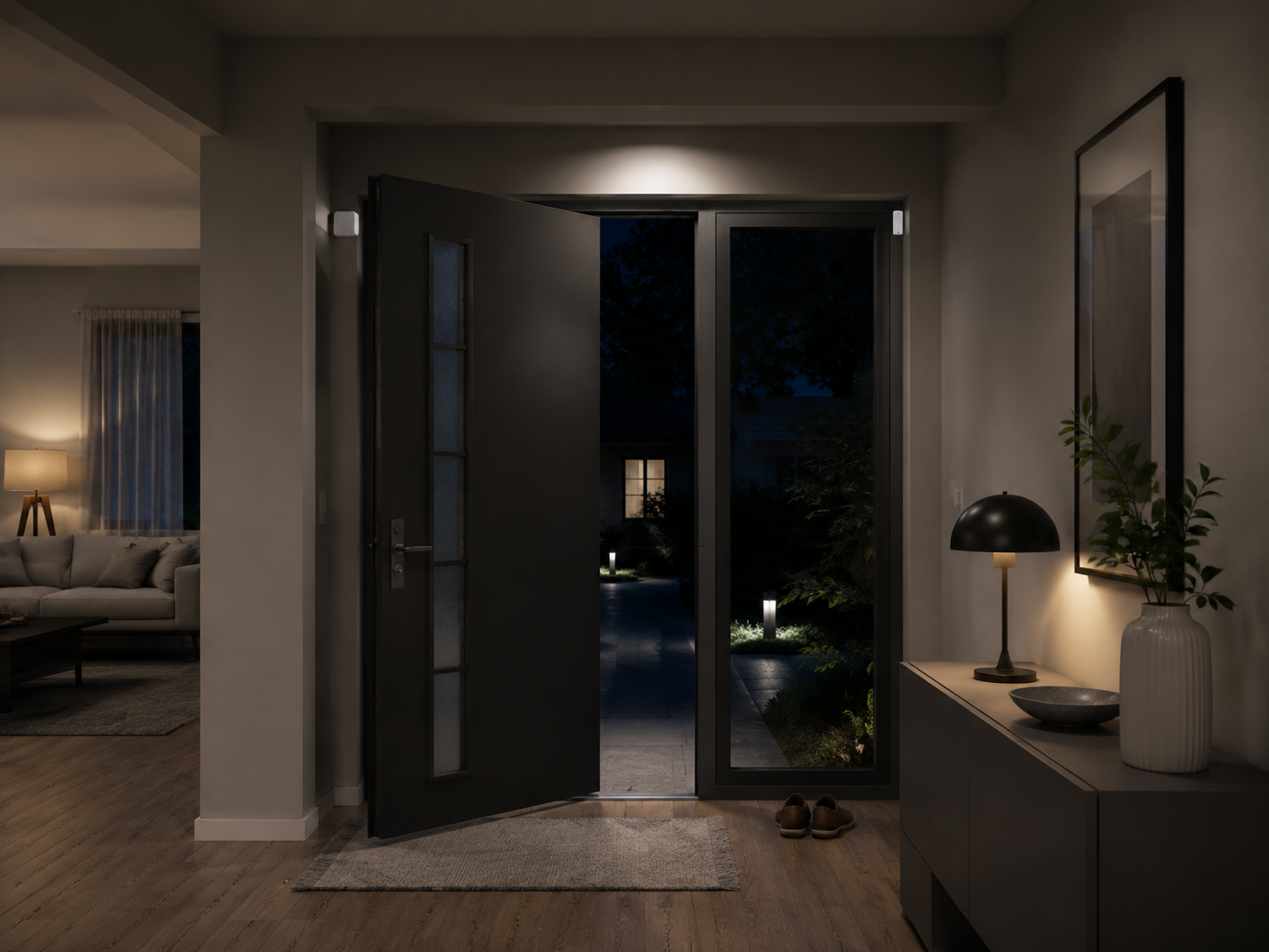 XUK home security system protecting an entrance