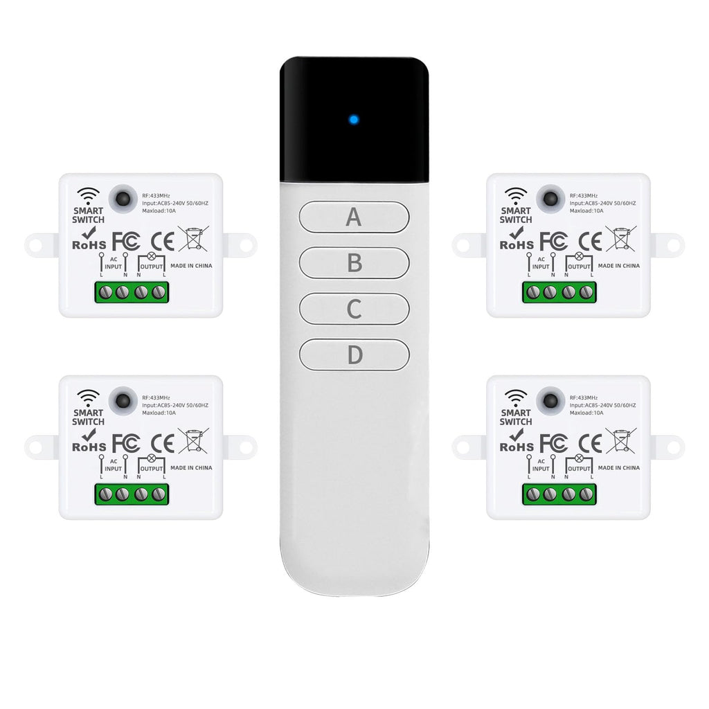 XUK SmartControl™ Wireless Light Switch Kit – Remote Lighting Control System with RF Receiver
