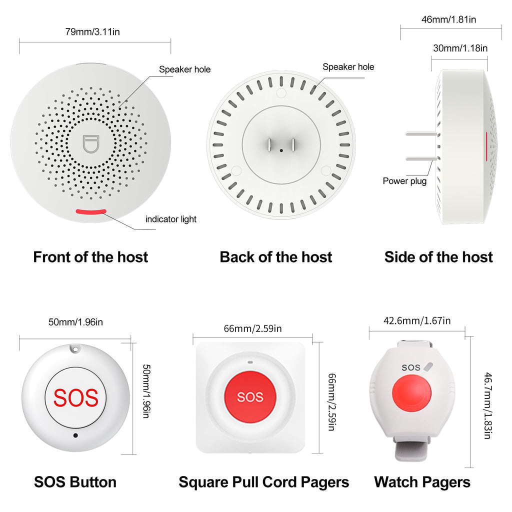 XUK Protect SafeCall™ Smart Caregiver Alert System – WiFi Emergency Call Button with Mobile App Control