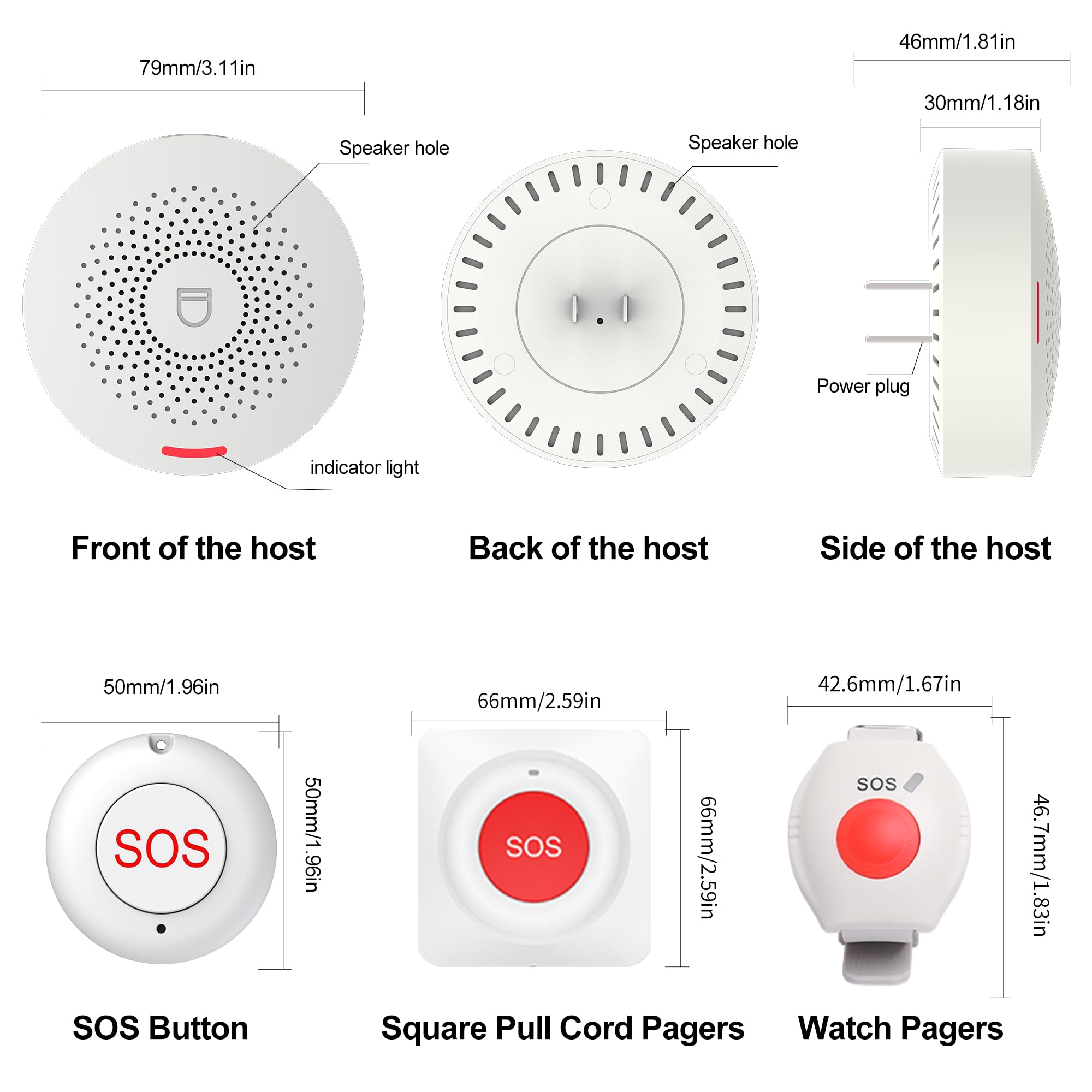 XUK Protect SafeCall™ Smart Caregiver Alert System – WiFi Emergency Call Button with Mobile App Control
