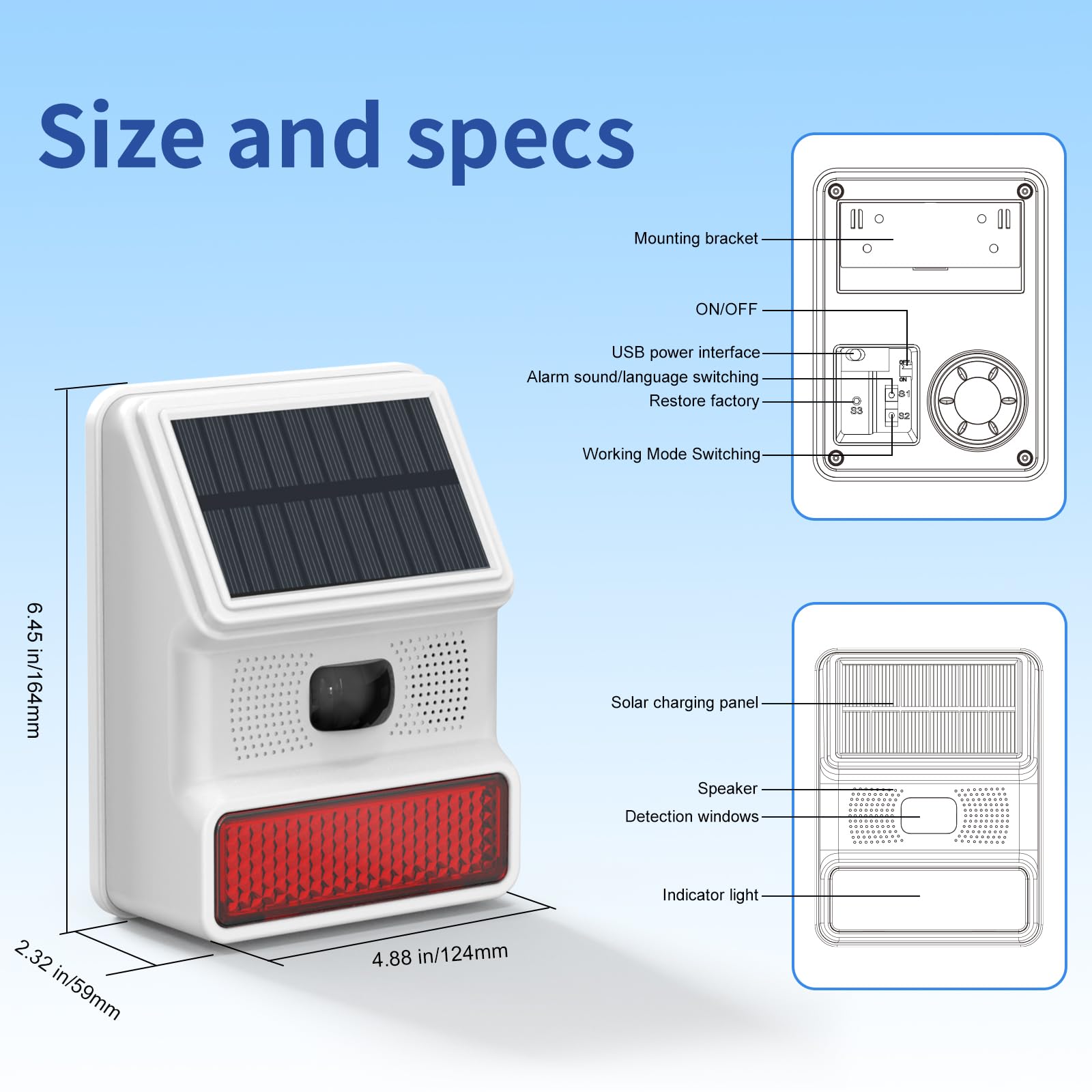 XUK Protect OutdoorGuard™ Solar Motion Alarm