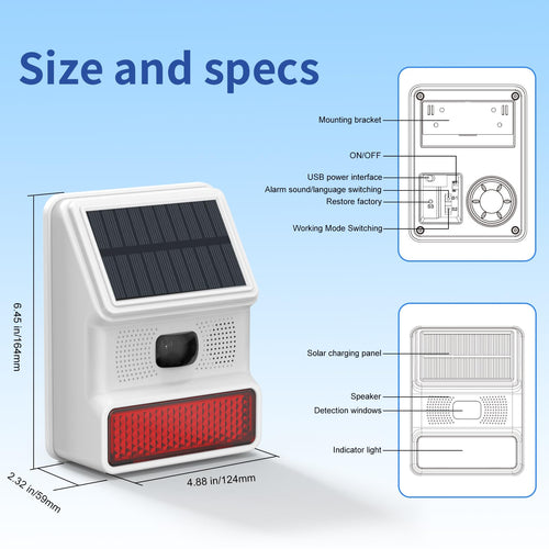 XUK Protect OutdoorGuard™ Solar Motion Alarm