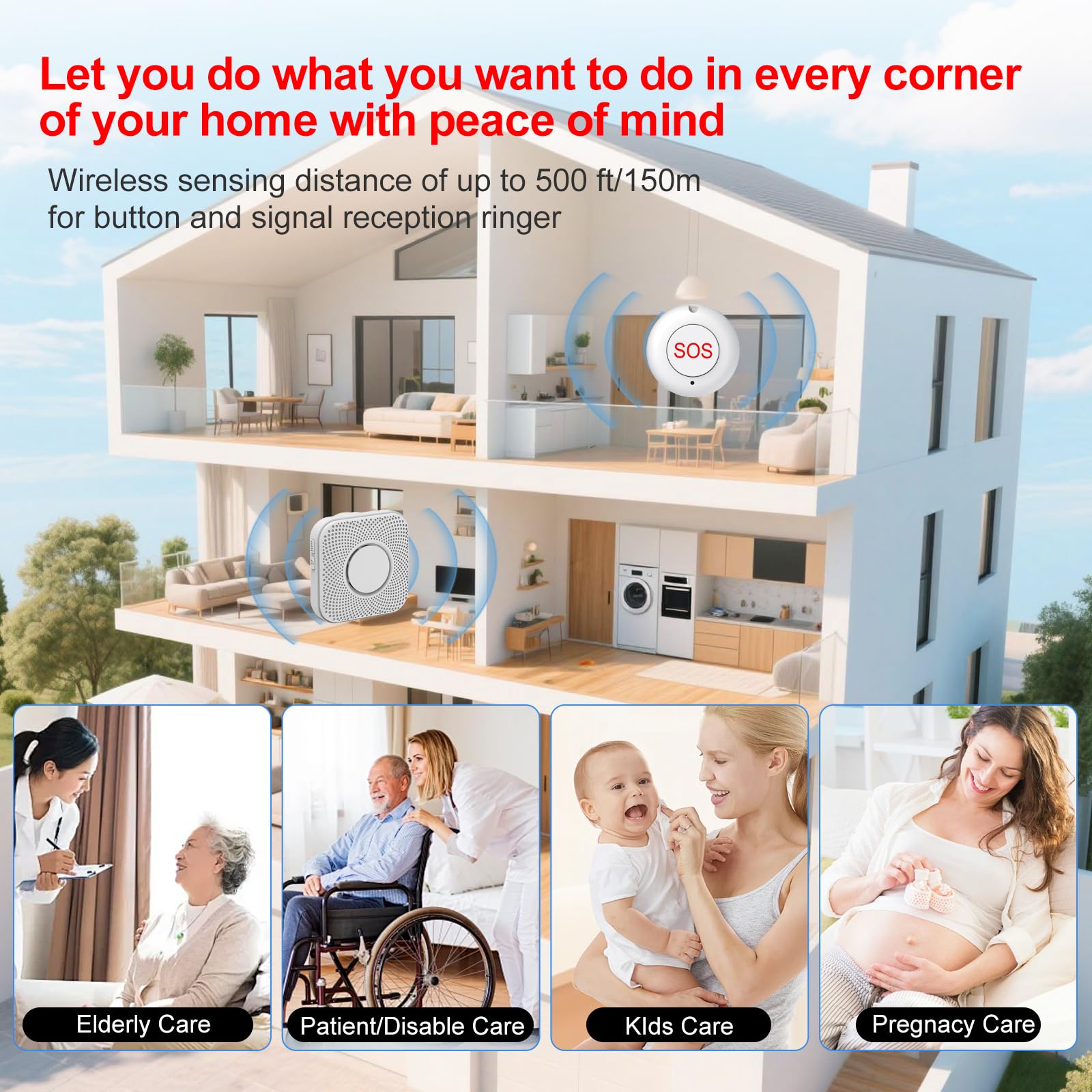 XUK Protect SafeCall™ Wireless Caregiver Call Button System