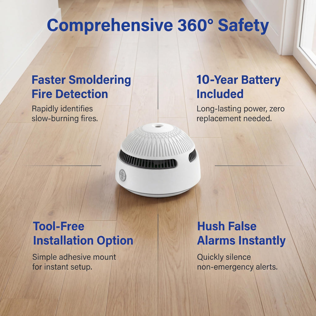XUK Protect SmokeGuard™ 10-Year Battery Photoelectric Smoke Detector