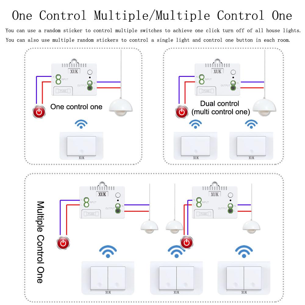 XUK SmartLiving™ PowerFree Wireless Light Switch Kit