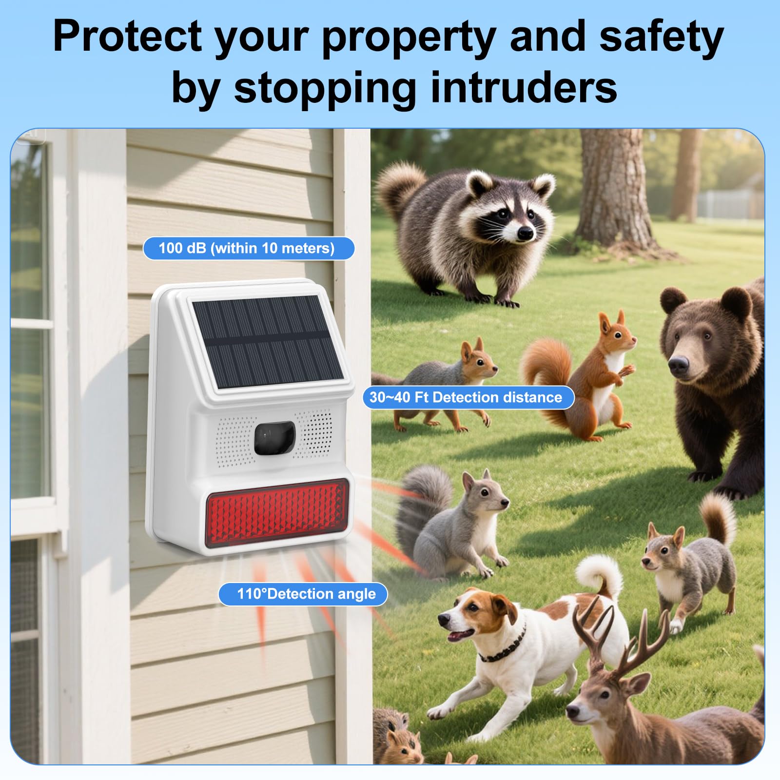 XUK Protect OutdoorGuard™ Solar Motion Alarm