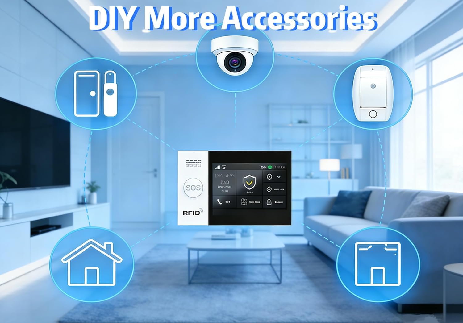 XUK Protect SecureHub™ Complete Home Security System – 4G & WiFi Smart Alarm Platform with Touchscreen Control, Sensors & App Protection