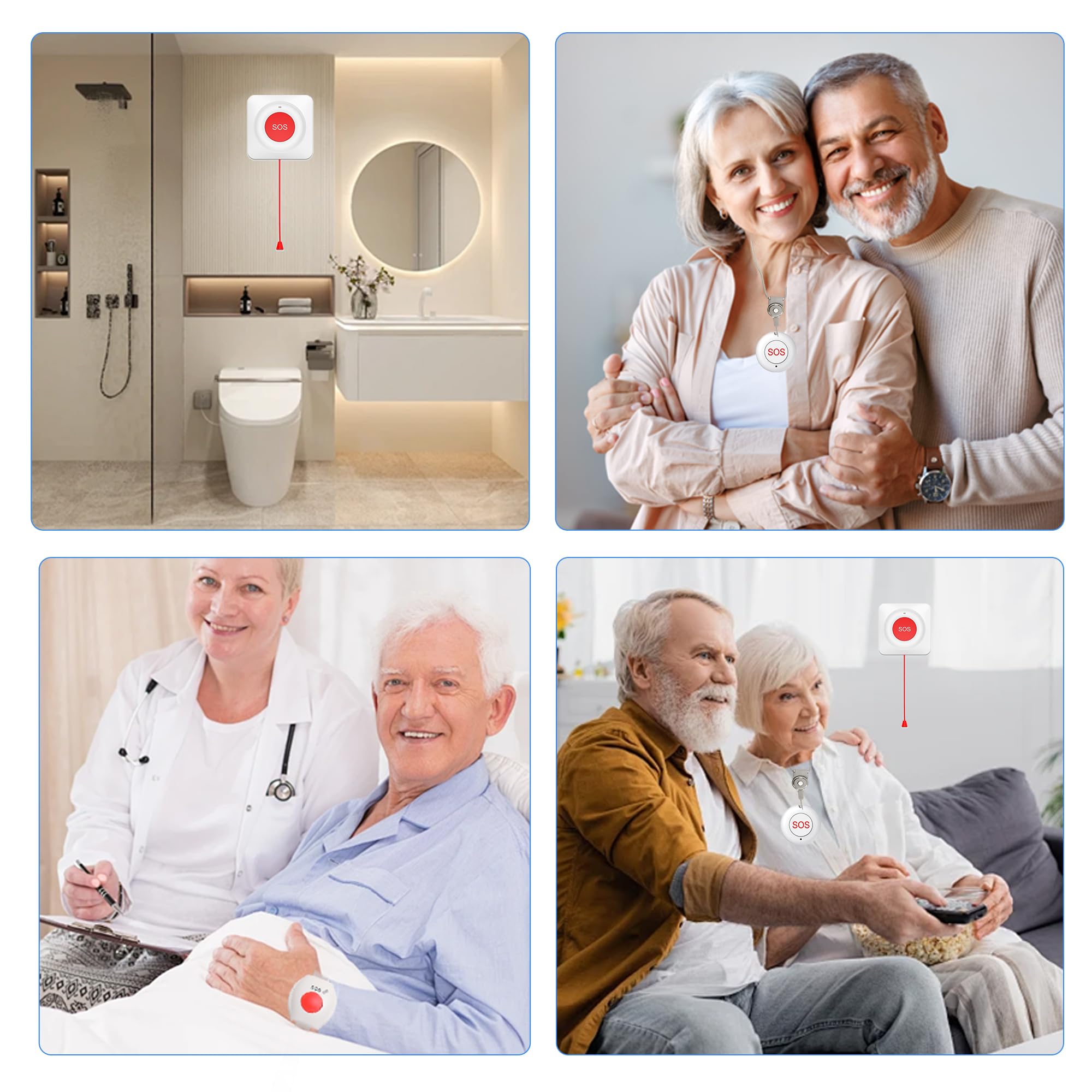 XUK Protect SafeCall™ Smart Caregiver Alert System – WiFi Emergency Call Button with Mobile App Control